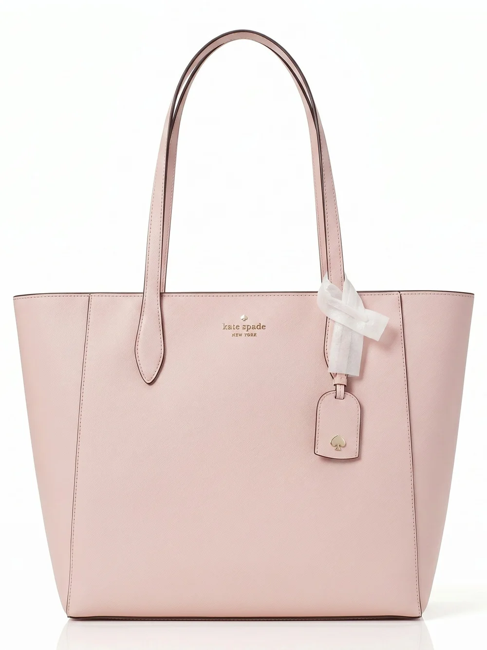KATE SPADE NY Dana Rose Smoke Leather Large Tote Bag